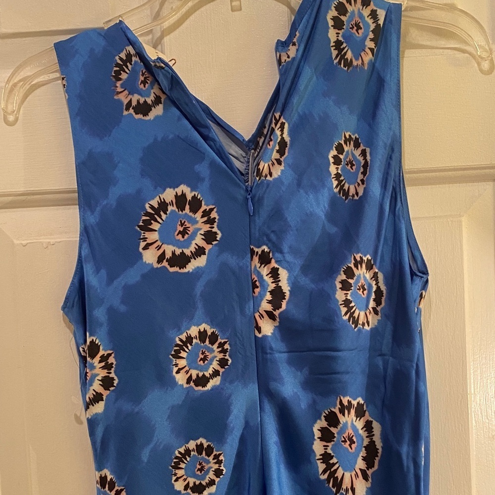 MELLODAY Blue Floral Asymmetrical Midi Skirt - Picture 7 of 12